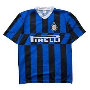 Inter Milan L.C. Sports Blue Soccer Made In Italy Home Jersey Medium